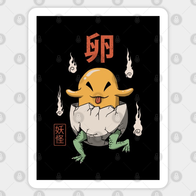 Yokai Egg Sticker by Vincent Trinidad Art